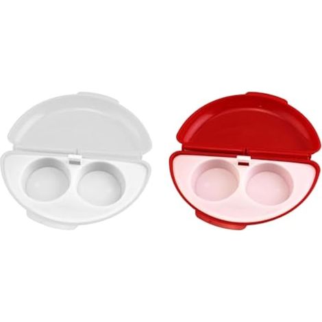 Machine à omelette micro-ondes 2 en 1 sans BPA pour petit déjeuner rapide (blanc + rouge) (1/5)