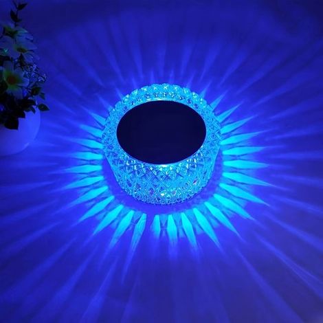 Lampada da tavolo in cristallo RGB a colori variabili, luce d'atmosfera con controllo touch, luce notturna luminosa per camera da letto e comodino/scrivania (1/4)