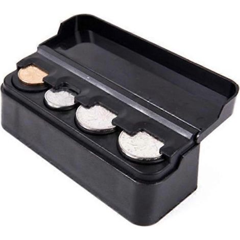 Boîte à monnaie pour voiture, étui de rangement pour pièces de monnaie, tirelire pour voiture (noire)-Black (1/3)