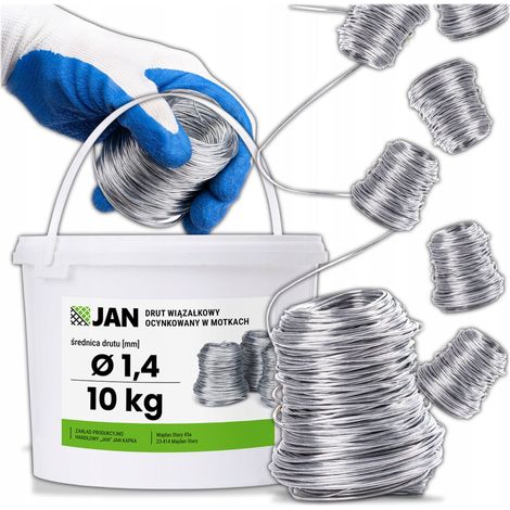 FIL DE FER GALVANISÉ 1,4 mm de diamètre SEAU DE 10 KG