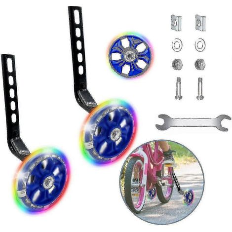 Roues stabilisatrices universelles pour vélo enfant, roues de support pour vélo, stabilisateurs de vélo, pour tous les vélos de 12 à 20 pouces. (1/4)