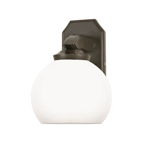 Aplique de pared de madera con pantalla blanca Venge 7-363