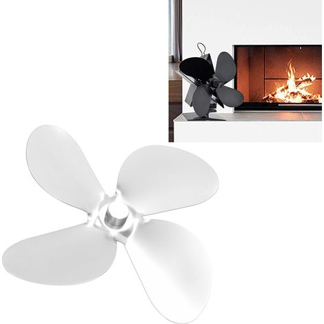 Kaminventilatorflügel, 4-flügelige Ventilatorflügel aus Aluminiumlegierung, Zubehör, silberne Ventilatorflügel aus Aluminiumlegierung (1/5)
