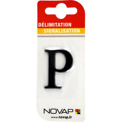 Lettre P Noire Hauteur 25mm - 4620251