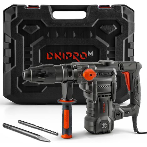 Martillo Perforador SDS-Max 1400W 9J, 40 mm en Hormigón, 0-570 rpm, 0-3800 ipm, Velocidad Variable, Embrague de Seguridad, Antivibración, Cable 4 m, BH-30