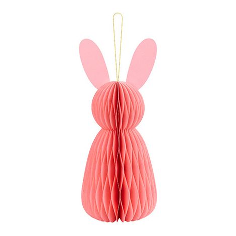 Coniglietto decorativo a nido d'ape in carta, rosa, 30 cm (1/5)
