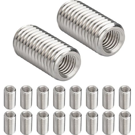 20 pezzi di dado di inserimento, filettatura maschio M8 x 10 mm, filettatura femmina M4 x 10 mm, riduttori di filettatura, inserti filettati, boccola filettata (1/4)