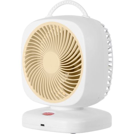 1 Ventilateur de table, 5 vitesses, oscillant, rechargeable USB, portable, ABS, pour bureau, dortoir, voyage (1/5)