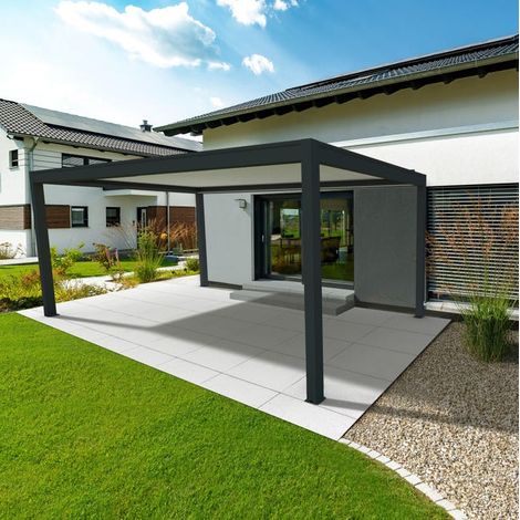 Pergola Bioclimatique Autoportante Motorisée Aluminium 6x3 Anthracite O ORIAL France (1/5)
