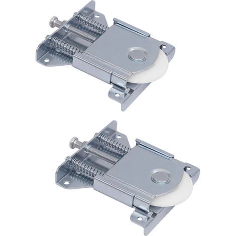 Rowoythk – Schiebetürrolle – 2er-Set Rollen aus Q235-Kohlenstoffstahl und Nylon – Aushebesicherung – Schnellmontage (1/5)