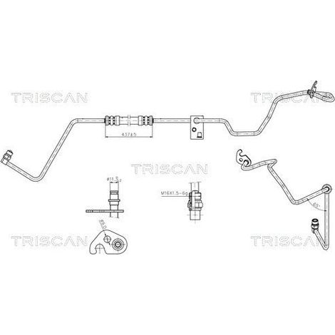 Tuyau hydraulique, direction TRISCAN 8516 16043 FORD 4042042 4104914 4107013