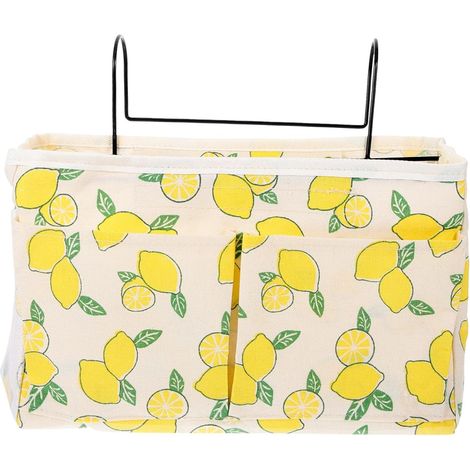 Organizador colgante para cama, organizador de bolsillo multifuncional con ganchos de limón para dormitorios y habitaciones. (1/5)
