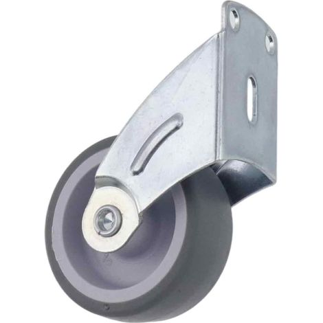 1 Roulette de support de porte réglable, acier gris, roue en caoutchouc, pour portail lourd (1/5)