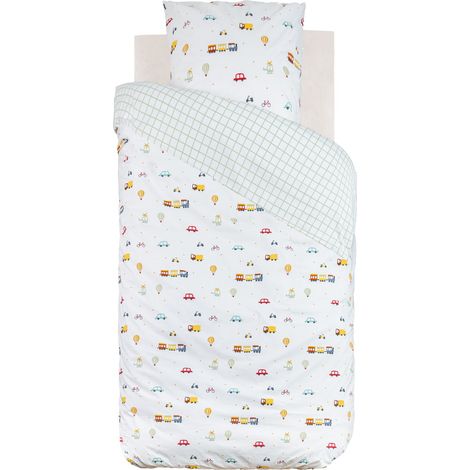 Parure de lit enfant 100% coton réversible VOITURES (1/4)