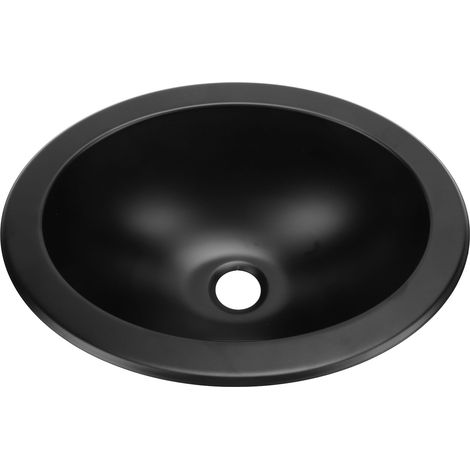 Évier rond polyvalent en acier inoxydable 304 (340 x 270 x 120 mm) pour camping-car, caravane et bateau. Évier avec bonde de 40 mm. Idéal pour la cuisine, la salle de bain et tous types de véhicules. (1/5)