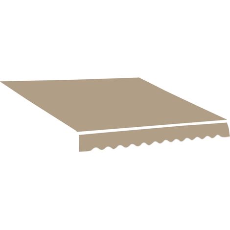Toile de rechange beige pour auvent en polyester anti-UV 4 x 2,5 m