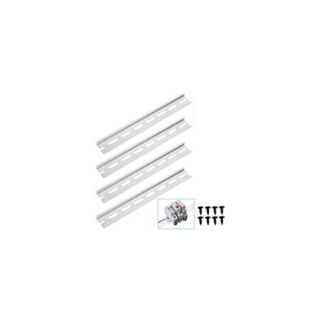 4 Pièces Rail DIN, Rail DIN en Aluminium pour l'installation de l'armoire de Distribution Dans l'armoire de Commande (3,5 cm / 1,38 "de Large, 20 cm / 8" de Long, 0,75 cm / 0,3 "de Haut)