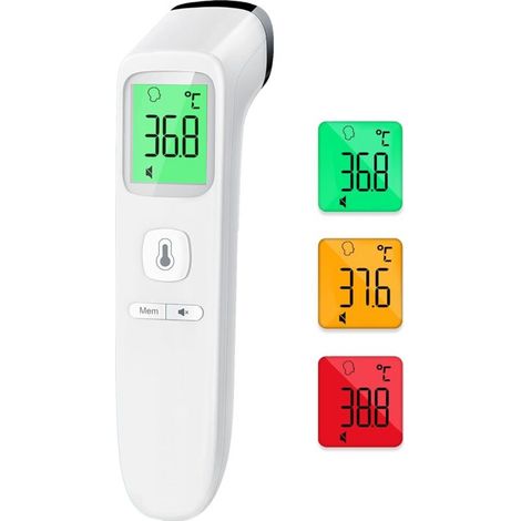 Thermomètre frontal sans contact pour adultes, thermomètres numériques infrarouges pour enfants, thermomètre bébé sans contact, lecture précise (1/5)