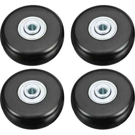 4PCS 50mm Roulette Valise, Bagage Valise Réparation Roulette Charge Lourd Muette Caoutchouc Universelle Pivotante Roue Rechange Transport Remplace Roulette pour Valise/Bagage/Sac à Dos/Voyage (1/5)