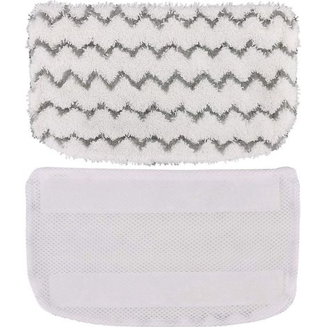 Lot de 4 coussinets de balai à vapeur en microfibre carrée ondulée grise (32×16,5cm), compatibles avec Shark M11/D01 et série S1000 (1/5)