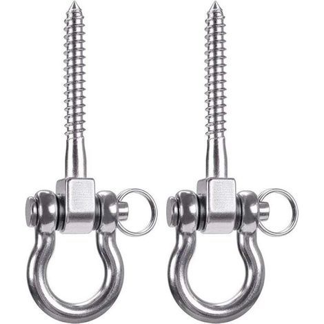 2 Pièces Crochets Plafond 250KG Acier Inoxydable pour Suspension Chaise Lampe Hamac Sac Boxe Entraîneur (1/4)
