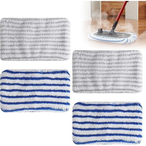 4 Pieces Clean and Steam Wipes for Rowenta Clean & Steam ZR005801/ZR005804/ZR850002/RY7/RY8 Series Microfibre Cloths Reusable Mop Pads for Cleaning and Rubbing Floors (1/5)