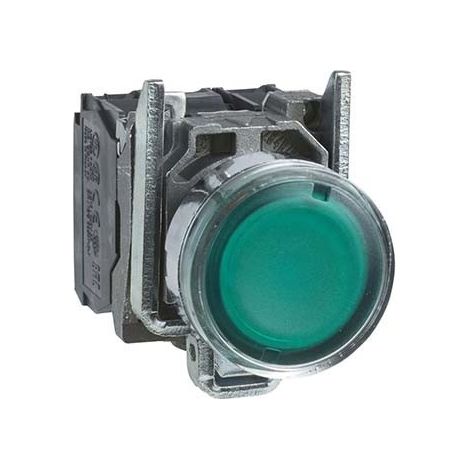 Harmony bt-pous lumineux vert Ø22 - impulsion - 240 V - 1O+1F - XB4BW33M5