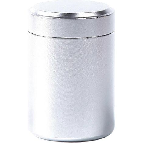 Boîte de rangement portable en métal pour voyage, camping et thé (argenté)-6.50X4.50X4.50CM-Silver (1/3)