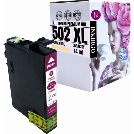 Inchiostro Inkdigo 502XL Y compatibile con Epson Expression Home XP-5100 XP-5115, certificato TÜV. (1/5)