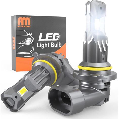 HB4 9006 LED Bulbs, 100W 20000LM 6500K White 12V Replacement Lamps for Halogen and Xenon Kit, 1:1 Mini Design LED Bulb for Car and Motorcycle Headlight Error Free, 2 Bulbs (1/5)