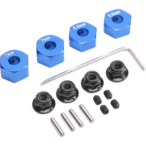 Moyeu hexagonale en aluminium 12mm diamètre 5.5mm 7mm épaisseur kit accessoires (1/5)