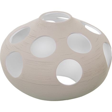 Vase Céramique 25 Cm Rayé Brut Trous Cercles °35X25 Cm (1/2)