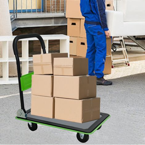 Plattformwagen klappbar 150 kg Stahl mit 360° Rollen OKMYHOME (1/5)
