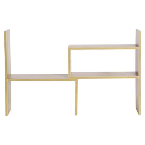 Table de bricolage, support de rangement de bureau, étagère d'affichage, organisateur de comptoir, bibliothèque couleur bois