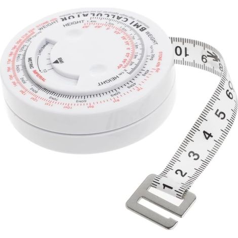Mètre ruban IMC calcul IMC rétractable 150cm, pour vêtements (1/5)