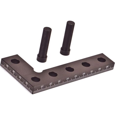 Règle de mesure en forme de L métrique, équerre à 90 degrés, outil de traçage en alliage d'aluminium pour le travail du bois TN‑0619 (1/5)