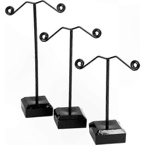 Présentoir à boucles d'oreilles en acrylique, lot de 3, support de rangement élégant pour vitrine professionnelle, arbre décoratif avec lampe, organisateur de bijoux pour exposition et stockage. (1/5)