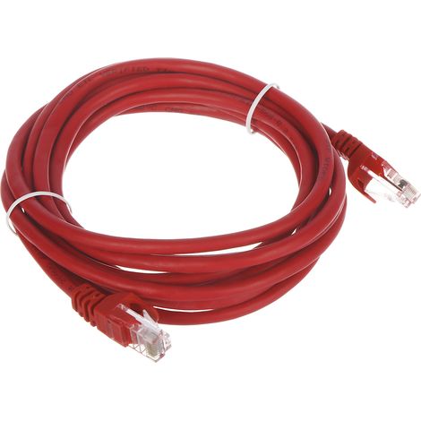 Câble de brassage RJ45/3.0 rouge 3,0 m (1/3)