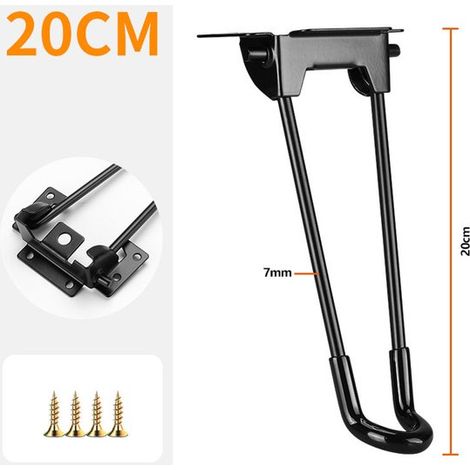 Klappbare Tischbeine, Metallgestell, Tischbeine, Couchtisch, Computertisch, Campingzubehör, Klappbeinhalterung, Zubehör – 20 cm (1/5)