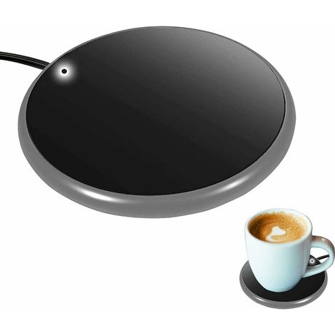 Mug Warmer, Coffee Warmer, USB Coffee Warmer, Portable Mug Warmer for Desk, for Cup Warmer for Cocoa, Tea, Milk, Drinks, for Coffee Gifts。Platinum and silver (1/5)