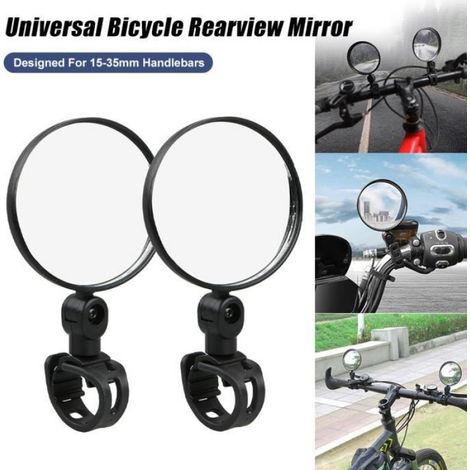 Retroviseur velo-Retroviseur Velo Guidon,Miroirs De Vélo,Retroviseur Trotinette Electrique,Rétroviseur de Vélo Miroir 360° Réglable (1/4)