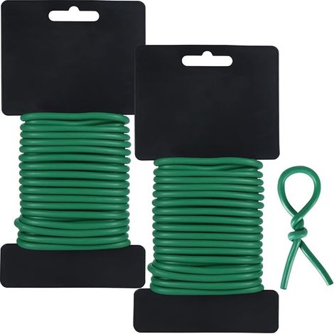 Attache plante 3,5 mm x 20 m (lot 2) - TPR extérieur + fil de fer - Flexible réutilisable - Anti-UV (1/5)