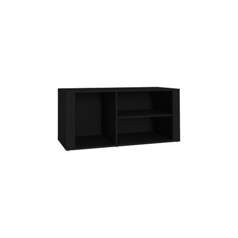 Armoire à chaussures Noir 100x35x45 Bois d'ingénierie (1/5)