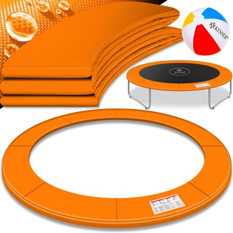 KESSER® - Trampolin Randabdeckung Ø 244 , 305 , 366 , 426 cm , 30cm breit 100% UV-beständig reißfest Federabdeckung Orange / 426 cm