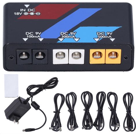 Alimentation Secteur pour Pédales d'Effets Guitare - Protection Court-Circuit 100-240V - Prise US