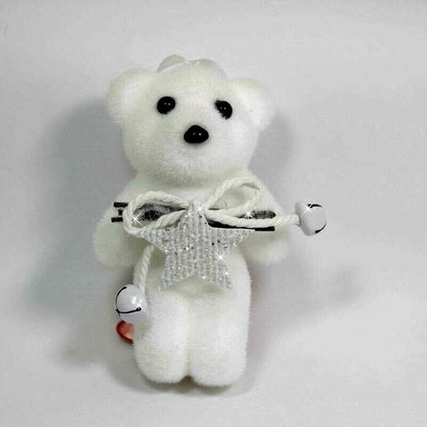 Orso polare bianco da addobbi natalizi per albero di Natale per decorazioni natalizia 12 cm (1/5)