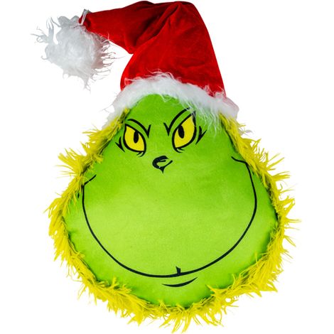 Puntale addobbo per albero di natale GRIN CH verde cappello rosso pupazzo h36 odia il natale (1/3)