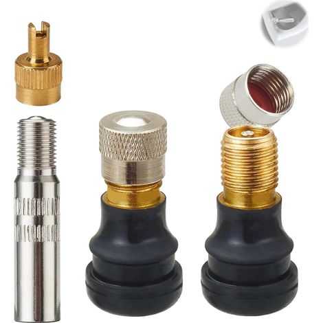 2 Rallonge Valve, 4cm, Cuivre, Étanche, Scooter Vélo (1/5)