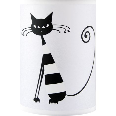 Lámpara de mesa infantil blanca con forma de gato, 25W, casquillo E14, CAT Ideus 03542 (1/2)