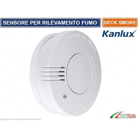 RILEVATORE SENSORE DI FUMO INCENDIO FOTOELETTRICO LIVELLO SONORO 85dB (1/4)